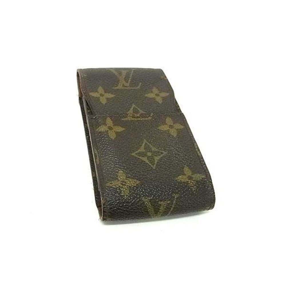 Louis Vuitton LV Etui Cigarette Tobacco Case Holder Brown Small Pouch Vintage